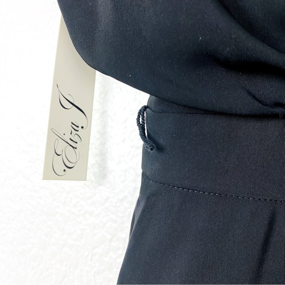 Eliza J Blake Black Cap Sleeve Wide Leg Jumpsuit Size 14 - Picture 11 of 11